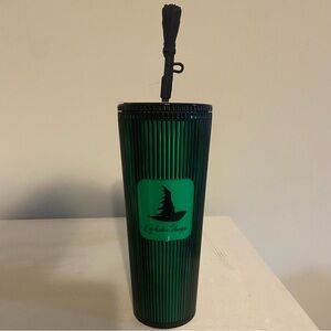 NWT Starbucks Wicked Elphaba Cold Cup with Straw Topper (24 oz)